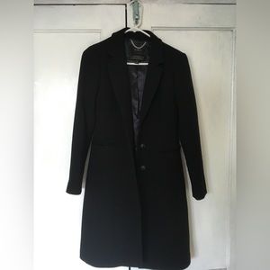 J.Crew Italian Double Cloth Coat, black, size 2